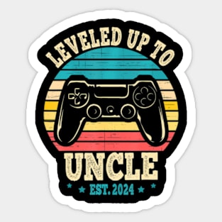 Leveled Up To Uncle 2024 Soon To Be  Video Gamer Uncle Sticker